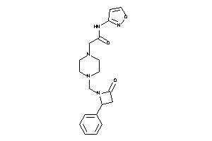 N-isoxazol-3-yl-2-[4-[(2-keto-4-phenyl-azetidin-1-yl)methyl]piperazino]acetamide