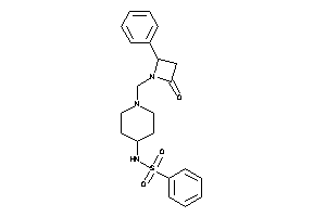 N-[1-[(2-keto-4-phenyl-azetidin-1-yl)methyl]-4-piperidyl]benzenesulfonamide