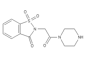 1,1-diketo-2-(2-keto-2-piperazino-ethyl)-1,2-benzothiazol-3-one