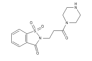 1,1-diketo-2-(3-keto-3-piperazino-propyl)-1,2-benzothiazol-3-one