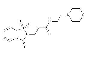 Image of N-(2-morpholinoethyl)-3-(1,1,3-triketo-1,2-benzothiazol-2-yl)propionamide