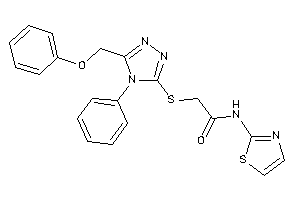 2-[[5-(phenoxymethyl)-4-phenyl-1,2,4-triazol-3-yl]thio]-N-thiazol-2-yl-acetamide