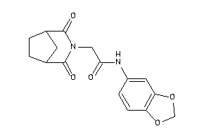 Image of N-(1,3-benzodioxol-5-yl)-2-(2,4-diketo-3-azabicyclo[3.2.1]octan-3-yl)acetamide