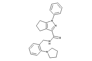 Image of 1-phenyl-N-(2-pyrrolidinobenzyl)-5,6-dihydro-4H-cyclopenta[c]pyrazole-3-carboxamide