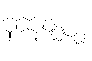3-(5-thiazol-4-ylindoline-1-carbonyl)-1,6,7,8-tetrahydroquinoline-2,5-quinone