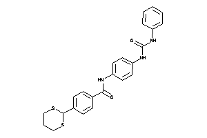 4-(1,3-dithian-2-yl)-N-[4-(phenylcarbamoylamino)phenyl]benzamide