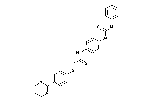 2-[4-(1,3-dithian-2-yl)phenoxy]-N-[4-(phenylcarbamoylamino)phenyl]acetamide