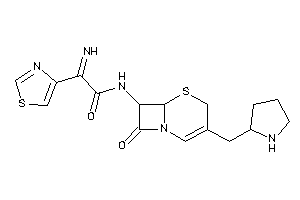 2-imino-N-[8-keto-3-(pyrrolidin-2-ylmethyl)-5-thia-1-azabicyclo[4.2.0]oct-2-en-7-yl]-2-thiazol-4-yl-acetamide