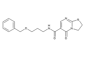 N-(3-benzoxypropyl)-5-keto-2,3-dihydrothiazolo[3,2-a]pyrimidine-6-carboxamide