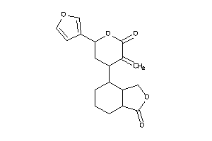 4-[6-(3-furyl)-2-keto-3-methylene-tetrahydropyran-4-yl]-3a,4,5,6,7,7a-hexahydro-3H-isobenzofuran-1-one