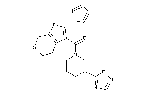 [3-(1,2,4-oxadiazol-5-yl)piperidino]-(2-pyrrol-1-yl-5,7-dihydro-4H-thieno[2,3-c]thiopyran-3-yl)methanone