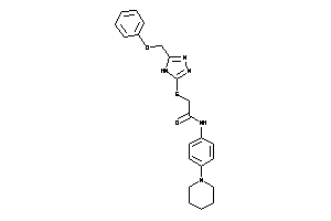 Image of 2-[[5-(phenoxymethyl)-4H-1,2,4-triazol-3-yl]thio]-N-(4-piperidinophenyl)acetamide