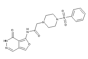 2-(4-besylpiperazino)-N-(4-keto-3H-furo[3,4-d]pyridazin-5-yl)acetamide