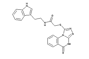 Image of N-[2-(1H-indol-3-yl)ethyl]-2-[(5-keto-4H-[1,2,4]triazolo[4,3-a]quinazolin-1-yl)thio]acetamide