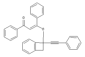 1,3-diphenyl-3-[[7-(2-phenylethynyl)-7-bicyclo[4.2.0]octa-1(6),2,4-trienyl]oxy]prop-2-en-1-one