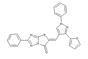 5-[[3-(2-furyl)-1-phenyl-pyrazol-4-yl]methylene]-2-phenyl-thiazolo[2,3-e][1,2,4]triazol-6-one