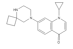 Image of 1-cyclopropyl-7-(5,8-diazaspiro[3.5]nonan-8-yl)-4-quinolone