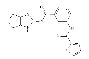 N-[3-(3,4,5,6-tetrahydrocyclopenta[d]thiazol-2-ylidenecarbamoyl)phenyl]thiophene-2-carboxamide
