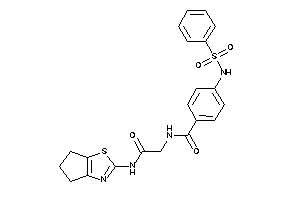 4-(benzenesulfonamido)-N-[2-(5,6-dihydro-4H-cyclopenta[d]thiazol-2-ylamino)-2-keto-ethyl]benzamide