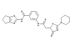 N-(5,6-dihydro-4H-cyclopenta[d]thiazol-2-yl)-3-[[2-(4-keto-2-piperidino-2-thiazolin-5-yl)acetyl]amino]benzamide