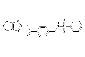 4-(benzenesulfonamidomethyl)-N-(5,6-dihydro-4H-cyclopenta[d]thiazol-2-yl)benzamide