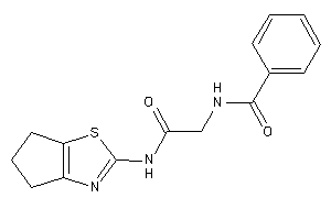 Image of N-[2-(5,6-dihydro-4H-cyclopenta[d]thiazol-2-ylamino)-2-keto-ethyl]benzamide