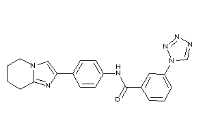 Image of N-[4-(5,6,7,8-tetrahydroimidazo[1,2-a]pyridin-2-yl)phenyl]-3-(tetrazol-1-yl)benzamide
