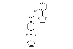 2-[2-(1,3-dithiolan-2-yl)phenoxy]-1-[4-(2-thienylsulfonyl)piperazino]ethanone