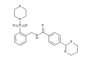 4-(1,3-dithian-2-yl)-N-(2-morpholinosulfonylbenzyl)benzamide