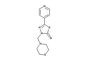 Image of 5-(4-pyridyl)-3-(thiomorpholinomethyl)-1,3,4-oxadiazol-2-one