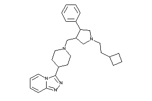 Image of 3-[1-[[1-(2-cyclobutylethyl)-4-phenyl-pyrrolidin-3-yl]methyl]-4-piperidyl]-[1,2,4]triazolo[4,3-a]pyridine