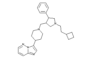 3-[1-[[1-(2-cyclobutylethyl)-4-phenyl-pyrrolidin-3-yl]methyl]-4-piperidyl]imidazo[2,1-f]pyridazine
