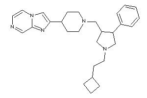 Image of 2-[1-[[1-(2-cyclobutylethyl)-4-phenyl-pyrrolidin-3-yl]methyl]-4-piperidyl]imidazo[1,2-a]pyrazine