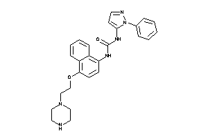 1-(2-phenylpyrazol-3-yl)-3-[4-(2-piperazinoethoxy)-1-naphthyl]urea