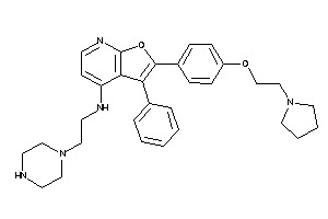 Image of [3-phenyl-2-[4-(2-pyrrolidinoethoxy)phenyl]furo[2,3-b]pyridin-4-yl]-(2-piperazinoethyl)amine