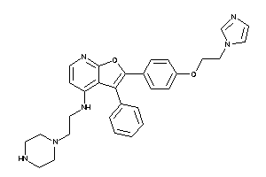 Image of [2-[4-(2-imidazol-1-ylethoxy)phenyl]-3-phenyl-furo[2,3-b]pyridin-4-yl]-(2-piperazinoethyl)amine