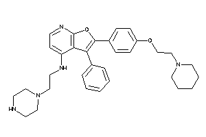 Image of [3-phenyl-2-[4-(2-piperidinoethoxy)phenyl]furo[2,3-b]pyridin-4-yl]-(2-piperazinoethyl)amine