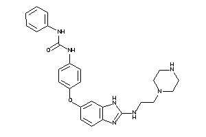 Image of 1-phenyl-3-[4-[[2-(2-piperazinoethylamino)-3H-benzimidazol-5-yl]oxy]phenyl]urea