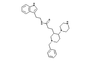 3-(1-benzyl-4-piperazino-3-piperidyl)-N-[2-(1H-indol-3-yl)ethyl]propionamide