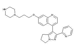 Image of 7-(3-piperazinopropoxy)-4-[2-(2-pyridyl)-5,6-dihydro-4H-pyrrolo[2,1-e]pyrazol-3-yl]quinoline