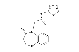 Image of 2-(4-keto-2,3-dihydro-1,5-benzoxazepin-5-yl)-N-(1,3,4-thiadiazol-2-yl)acetamide