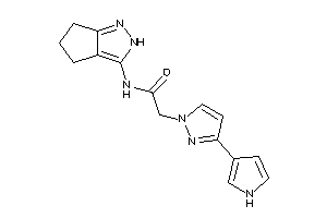 Image of 2-[3-(1H-pyrrol-3-yl)pyrazol-1-yl]-N-(2,4,5,6-tetrahydrocyclopenta[c]pyrazol-3-yl)acetamide