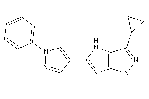 Image of 3-cyclopropyl-5-(1-phenylpyrazol-4-yl)-1,4-dihydropyrazolo[3,4-d]imidazole