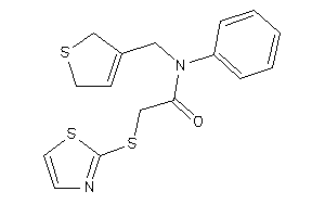 N-(2,5-dihydrothiophen-3-ylmethyl)-N-phenyl-2-(thiazol-2-ylthio)acetamide
