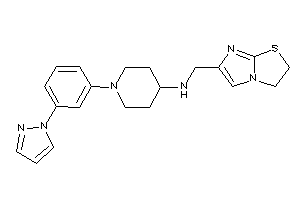 2,3-dihydroimidazo[2,1-b]thiazol-6-ylmethyl-[1-(3-pyrazol-1-ylphenyl)-4-piperidyl]amine