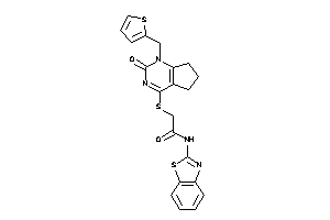Image of N-(1,3-benzothiazol-2-yl)-2-[[2-keto-1-(2-thenyl)-6,7-dihydro-5H-cyclopenta[d]pyrimidin-4-yl]thio]acetamide