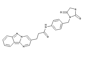 Image of N-[4-[(2,4-diketothiazolidin-3-yl)methyl]phenyl]-3-pyrimido[1,2-b]indazol-3-yl-propionamide