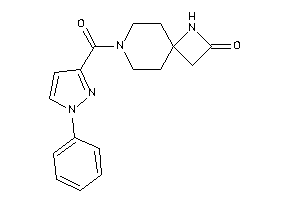 Image of 7-(1-phenylpyrazole-3-carbonyl)-3,7-diazaspiro[3.5]nonan-2-one