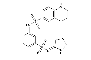 Image of N-[3-(pyrrolidin-2-ylideneamino)sulfonylphenyl]-1,2,3,4-tetrahydroquinoline-6-sulfonamide