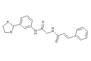 Image of N-[2-[3-(1,3-dithiolan-2-yl)anilino]-2-keto-ethyl]-3-phenyl-acrylamide